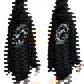 American Football Leopard Print Girls Football Lover Women Oversized Hoodie Back Print - Thegiftio UK