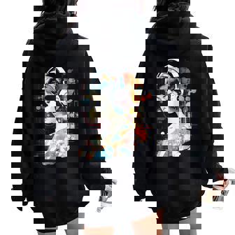 Anime Forme Geometriche Colorate Ragazza Grafica Anime Felpa con cappuccio oversize da donna con stampa posteriore - Novitaregali