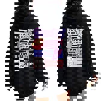 Anime Girl Ramen Boba Tea Bubble Tea Sketching Women Oversized Hoodie Back Print - Thegiftio
