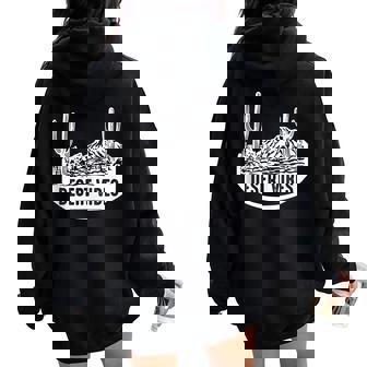 Arizona Desert Vibes Cactus Vacation Souvenir Women Oversized Hoodie Back Print - Monsterry