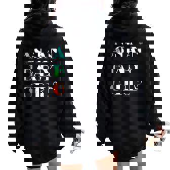 Asian Baby Girl Aesthetic Abg Women Oversized Hoodie Back Print - Monsterry