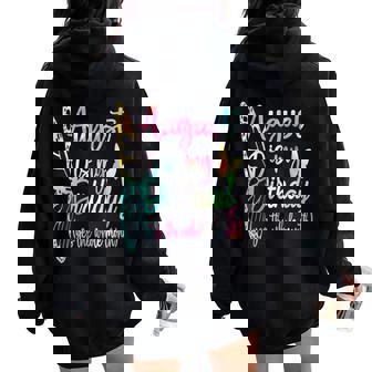 August Birthday For August Is My Birthday For Girl Women Oversized Hoodie Back Print - Thegiftio UK