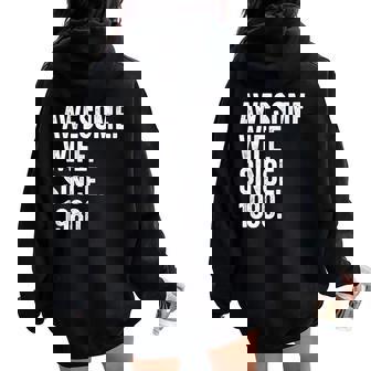 Awesome Wife Since 1980 44 Aniversario De Boda 44 Años Women Oversized Hoodie Back Print - Regaloses
