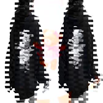 Baby Girl Teddy Bear Baby Shower Gender Reveal Women Oversized Hoodie Back Print - Thegiftio