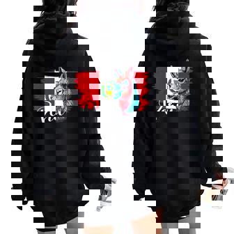 Bandera De Perú Peruana Camisa De Perú Para Y Hombre Women Oversized Hoodie Back Print - Regaloses