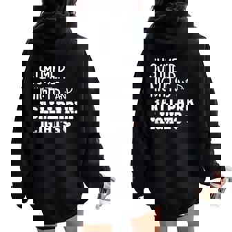Baseball Mom & Dad Summer Nights And Ballpark Lights Women Oversized Hoodie Back Print - Monsterry