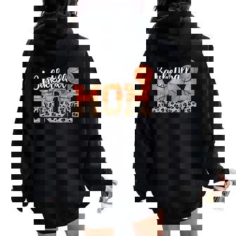 Basketball Mama Mom Mother Mother's Day Cheering Boy Sport Women Oversized Hoodie Back Print - Thegiftio