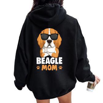 Beagle Mom Dog Mama Women Women Oversized Hoodie Back Print - Thegiftio UK
