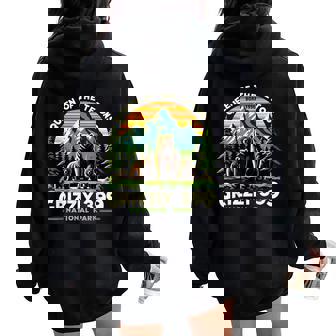 Bear Lovers Queen Of The Tetons Grizzly 399 National Park Women Oversized Hoodie Back Print - Thegiftio