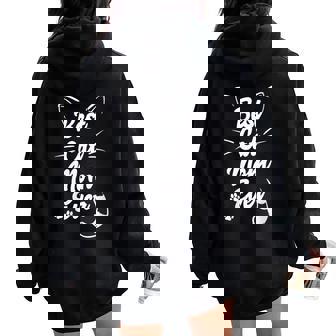 Best Cat Mom Ever Meilleure Maman Chat Idée De Cadeau Chats Women Oversized Hoodie Back Print - Cadeauxyz