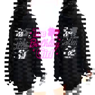 The Birthday Girl Family Matching Doll Birthday Party Girls Women Oversized Hoodie Back Print | Seseable UK