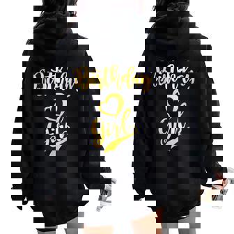 Birthday Girl Heart Gold It's My Birthday Women Oversized Hoodie Back Print - Thegiftio UK