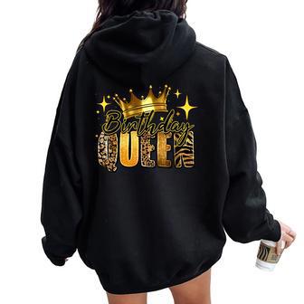 Birthday Queen African Birthday American Afro Girls Women Women Oversized Hoodie Back Print - Thegiftio UK