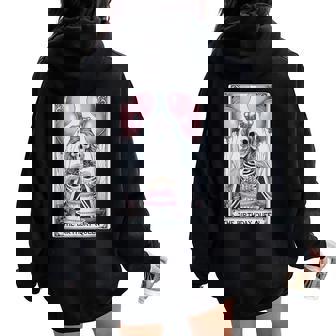 Birthday Queen Tarot Card Cute Gothic Skeleton Girls Women Oversized Hoodie Back Print - Thegiftio