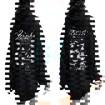 Blessed By God For 64 Years Old Woman 64Th Birthday Women Oversized Hoodie Back Print - Seseable