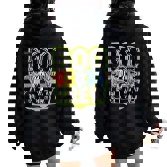 Boo Crew Ghost Group Women Oversized Hoodie Back Print - Monsterry