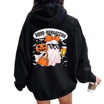 Boo-Racha Halloween Cute Ghost Boo Borracha Women Women Oversized Hoodie Back Print | Mazezy
