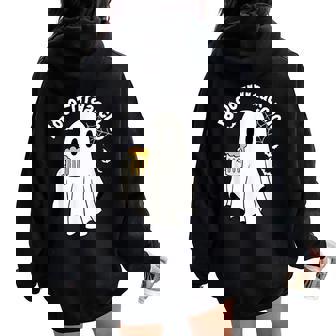 Borracho Halloween Drink Beer Mexican Drunk Ghost Spanish Women Oversized Hoodie Back Print | Seseable UK