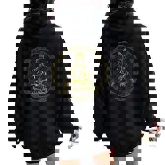 Bouddha Doré Lotus Mandala Yoga Maîtres Méditation Sweat à capuche oversize pour femme avec imprimé dans le dos - Cadeauxyz
