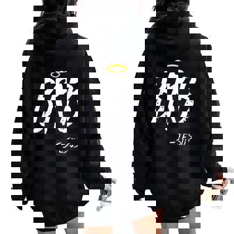 Brb Jesus Be Right Back Nazareth Religion Women Oversized Hoodie Back Print - Monsterry