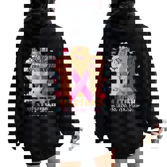 Breast Cancer For Fight In October We Wear Pink Women Oversized Hoodie Back Print - Thegiftio UK