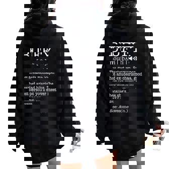 Buffy Es Adultas Primer Nombre Definición Personalizada Women Oversized Hoodie Back Print - Regaloses