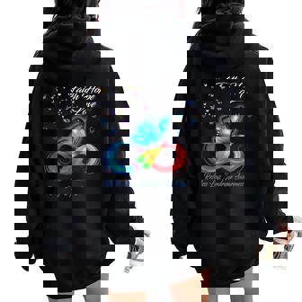 Butterfly Faith Hope Love Restless Legs Syndrome Awareness Women Oversized Hoodie Back Print - Monsterry