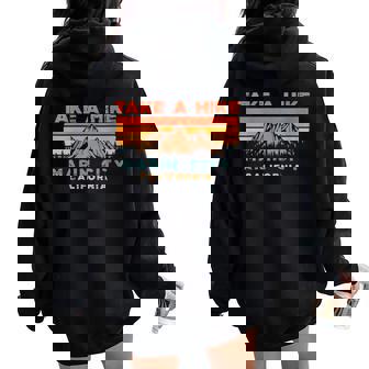 Californiaintage Faire Une Randonnée Marin City Mountain Sweat à capuche oversize pour femme avec imprimé dans le dos - Cadeauxyz