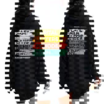 Capitalization And Punctuation English Teacher Women Oversized Hoodie Back Print | Mazezy