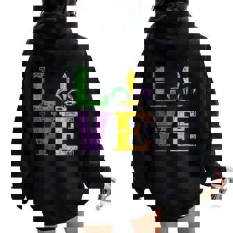 Carnival Parade Love Party Mardi Gras Women Oversized Hoodie Back Print - Monsterry