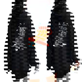 Cartoon Lounge Chair Character Fun Lounge Buddy Women Oversized Hoodie Back Print - Monsterry