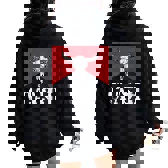 Cash Cowboy Cowgirl 90S Personalized Cash Country Outlaw Women Oversized Hoodie Back Print - Monsterry