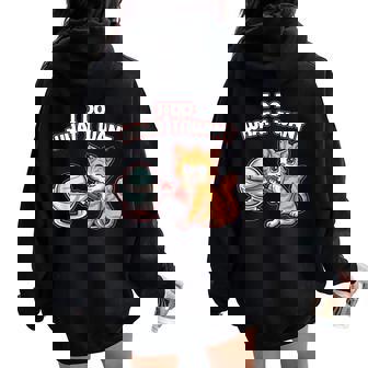 Cat Demon Core Nuclear Men Kids Women Science Women Oversized Hoodie Back Print - Monsterry