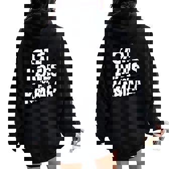 Cat Ladies For Kamala Cat Présidente De Kamala Harris Sweat à capuche oversize pour femme avec imprimé dans le dos - Cadeauxyz