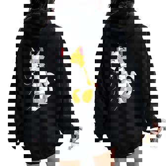 Cat Love Cat Lovers Propriétaire De Kitty Filles Enfants Women Oversized Hoodie Back Print - Cadeauxyz