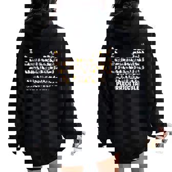 Cat Periodic Table Chemistry Science For Cat Dad Mom Women Oversized Hoodie Back Print - Thegiftio UK