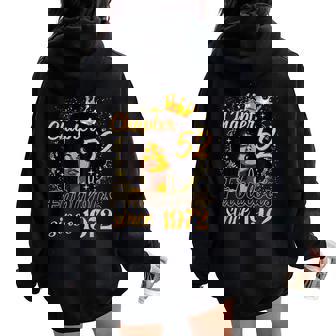 Chapter 52 Fabulous Since 1972 52Nd Birthday Melanin Women Oversized Hoodie Back Print - Thegiftio UK