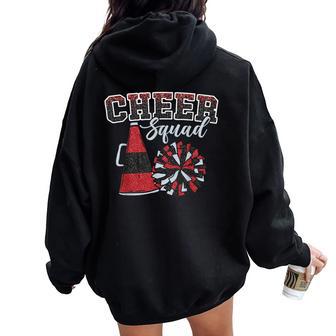 Cheer Squad Cheerleader Cheerleading Red Girl Women Oversized Hoodie Back Print - Thegiftio UK