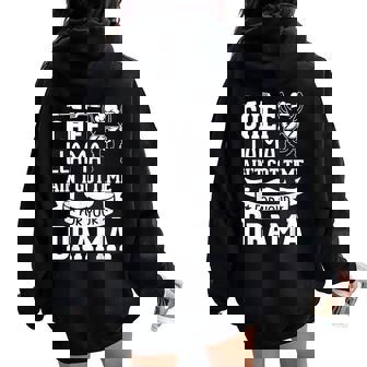 Chef Llama Ain't Got Time For Your Drama Women Oversized Hoodie Back Print - Thegiftio UK