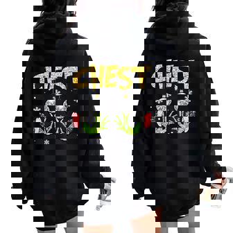 Chest Nuts Matching Chestnuts Christmas Couples Women Women Oversized Hoodie Back Print - Monsterry