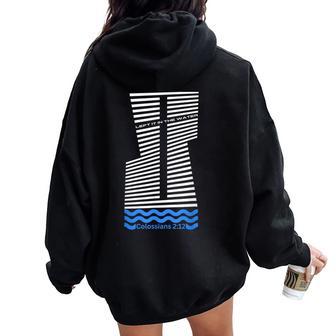 Christian Baptism Colossians-2 Women Oversized Hoodie Back Print - Monsterry UK