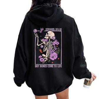 Christian Dry Bones Come To Life Women Oversized Hoodie Back Print - Thegiftio UK