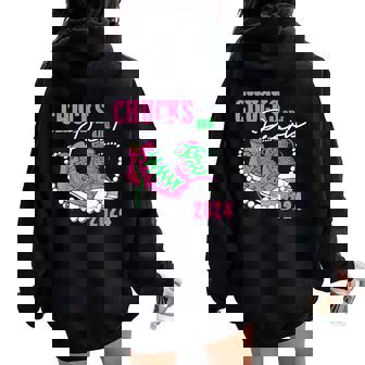 Chucks And Pearls 2024 Voting 2024 Women Oversized Hoodie Back Print | Mazezy