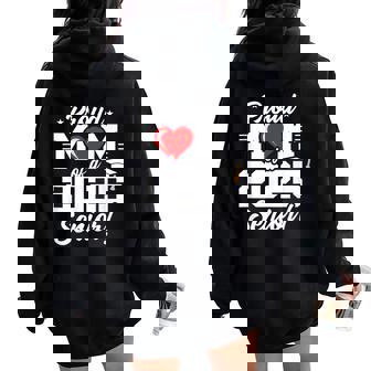 Class Of 2025 Senior Year Proud Mom Of A 2025 Senior Women Oversized Hoodie Back Print | Seseable UK