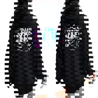 On Cloud Nine 9Th Birthday 9 Years Old Birthday Girl Women Oversized Hoodie Back Print | Mazezy
