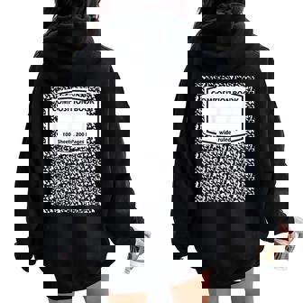 Composition Book Notebook Matching Group Halloween Teacher Women Oversized Hoodie Back Print - Thegiftio UK