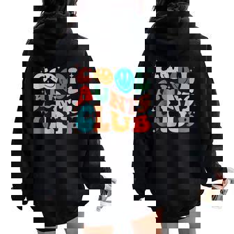Cool Aunts Club Retro Groovy New Aunt Auntie Cool Aunt Women Oversized Hoodie Back Print - Thegiftio