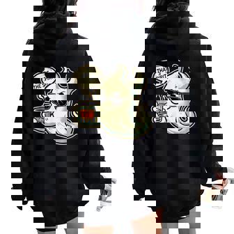 Cool Ghost Whiskey Pun Halloween Women Oversized Hoodie Back Print - Thegiftio UK