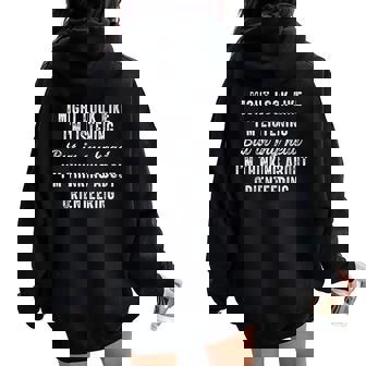 Course D'orientation Dans Ma Tête Je Pense À L'humour Sweat à capuche oversize pour femme avec imprimé dans le dos - Cadeauxyz