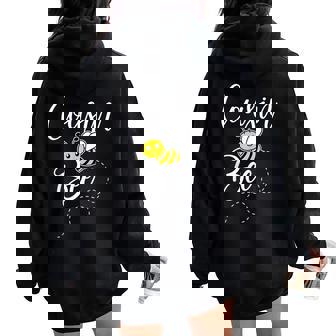 Cousin Of The Bee Day Girl Hive Family Matching Birthday Women Oversized Hoodie Back Print - Monsterry